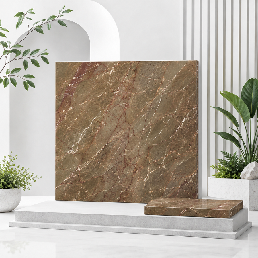 Olive Maroon Marble